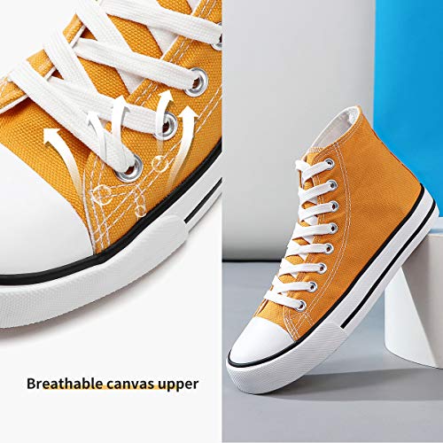 ZGR Womens Canvas Sneakers High Top Lace ups Casual Walking Shoes